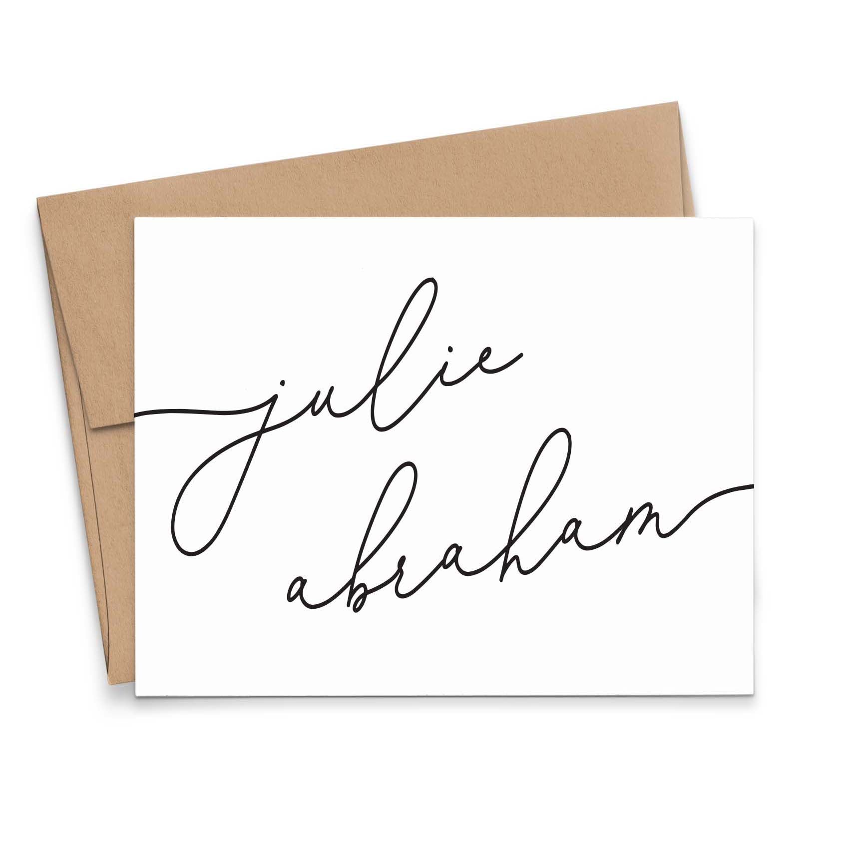Folded Note Cards Personalized