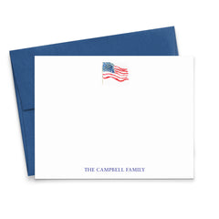 Classic Patriotic Custom Family Stationery With Last Name