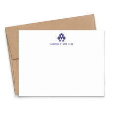 Interlocking Letter Monogram Personalized Stationery