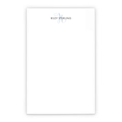 Personalized 1 Letter Script Monogram Note Pad Set