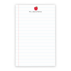 Personalized Apple Notepad For Teachers
