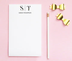 Custom Floral Stationery Paper With Initials