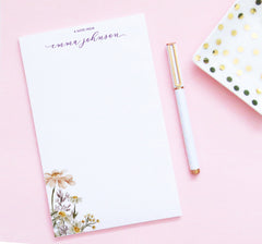 Wildflower Personalized Letter Pads With Name