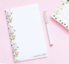 Custom Beautiful Stationery Paper With Spring Wildflowers