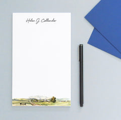 Elegant Farmhouse Personalized Notepad With Name