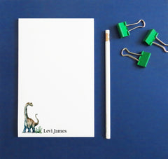 Watercolor Dinosaur Personalized Notepad Sets For Kids
