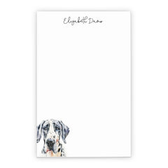 Great Dane Custom Stationery Notepads Or Choose Your Dog Breed