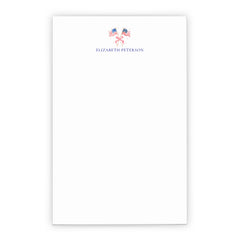 Watercolor Personalized Stationery Notepads With American Flag