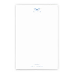 Blue Bow Personalized Notepad