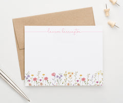 Fun Wildflower Personalized Stationery Note Cards