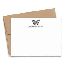 Personalized Butterfly Note Card Stationery Set
