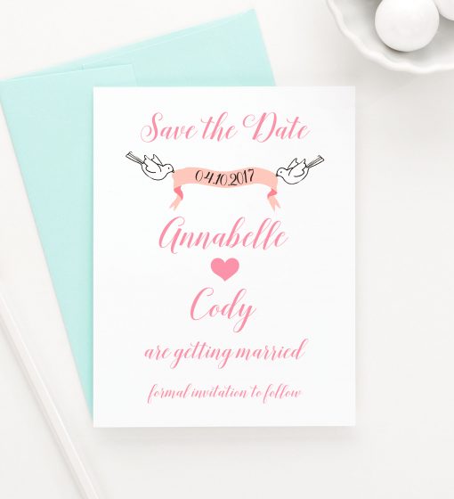 Romantic Personalized Save The Date Invitations