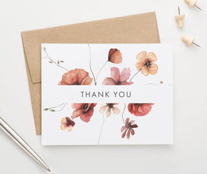 Modern Wildflower Thank You Cards