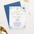 FCI009 personalized first communion invitations with blue florals gold cross elegant 1