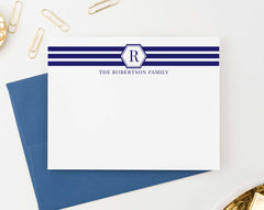 FS007 name and initial family thank you notes personalized couples simple banner