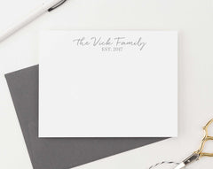 FS009 year established family stationery personalized couples gift anniversary engagement 1