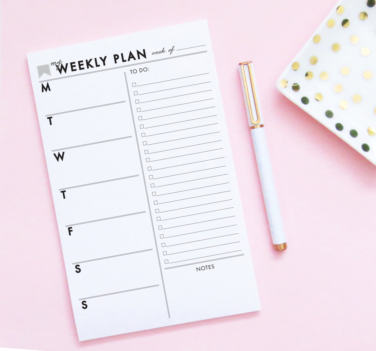 HNP004 Weekly Planner Notepad for Adults to do list