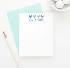 KS003 personalized boys stationary with hearts kids girls fun heart