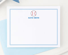 KS034personalized baseball stationery note cards for kids sports sportsporty athletic