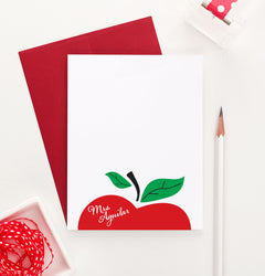 KS050 apple personal stationery gift for teacher personalized teachers principle