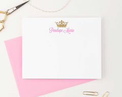 KS061 gold glitter princess crown stationary for girls kids royal tiara personalized elegant 2