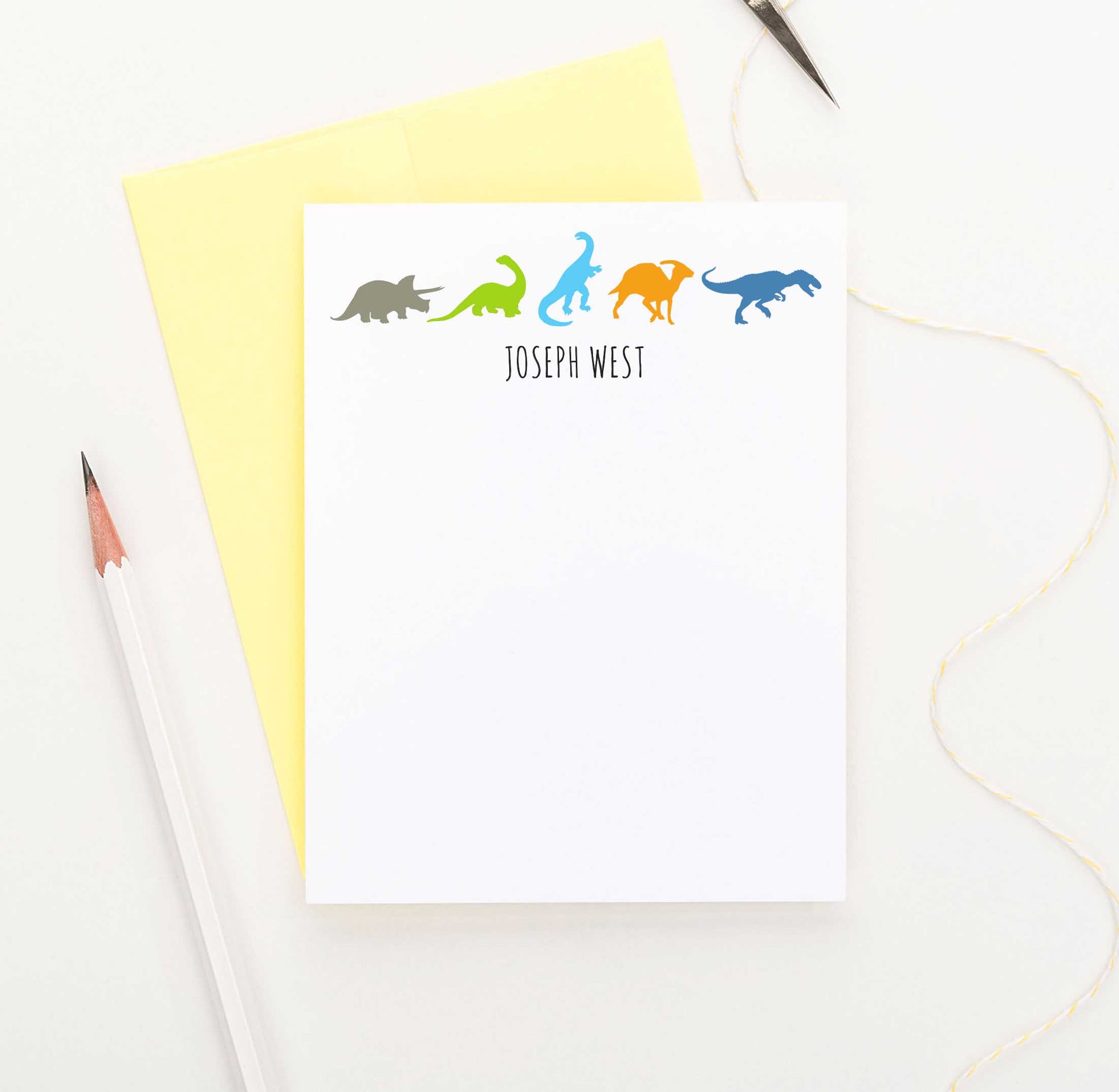 KS087 personalized dinosaurs stationery sets for letter writing kids dinos dino animals