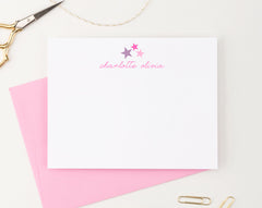 KS107 stars stationery cards personalized with name kids boy star three stars simple 1