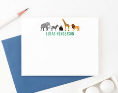 KS132 zoo animal stationery with elephant zebra monkey giraffe and lion zoo animals animal safari 1
