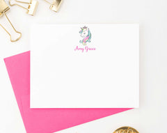 KS136 personalized cute unicorn stationery gifts girls girl kids unicorns face cute simple 4