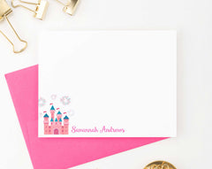 KS141 personalized princess castle stationery note cards for girls kids fairytale fireworks fairy tale cute fun 2