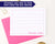KS174 simple corner script with polka dot border personal stationery for girls modern lined