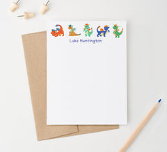 KS210 Personalized Dragon Note Cards for Kids dragons baby boy girl stationary