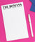 NP002 simple block font family personalized notepads paper writing