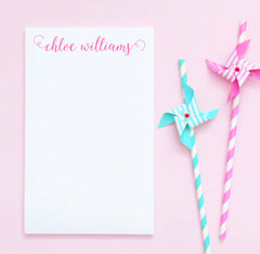 NP035 personalized cute script font note pad set elegant paper stationery