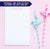 NP035 personalized cute script font note pad set elegant paper stationery. lined