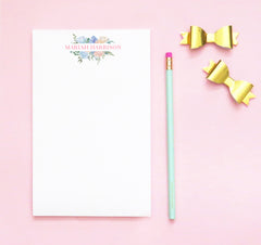 NP074 floral personalized notepad for women flowers florals paper 1