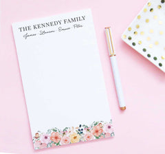 NP088 personalized elegant floral family note pad set florals writing paper 1