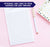 NP121 script font personalized notepad for adults letter writing paper lined