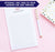 NP139 elegant 2 initial monogram note pads for women pink swatch stationary lined