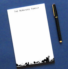 NP140 farm family note pad set personalized ranch animals