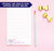 NP146 envelope and hearts personalized notepad for girls a note from stationery lined