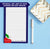 NP165 apple personalized notepad for teachers with polka dot border principal educator stationery lined