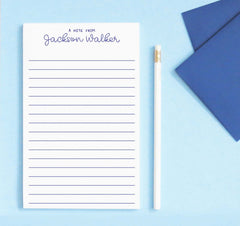 NP205 boys simple personalized lined notepad set classic