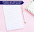 NP212 cute script font notepad personalized for kids elegant modern lined