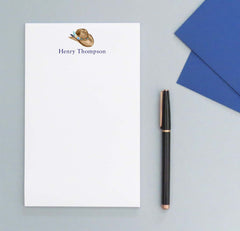 NP226 personalized western cowboy hat note pad for adults feather simple