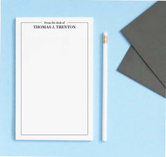 NP230 from the desk of personalized notepads with classic border professional business men women