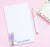 NP239 modern lavender plant notepad personalized set purple elegant