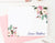 PS095 pink floral personalized stationery for women adult florals flowers