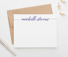 PS110 elegant script personalized thank you note cards name simple stationary 1
