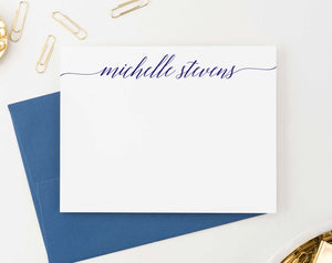 PS110 elegant script personalized thank you note cards name simple stationary 2